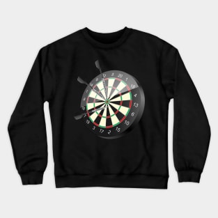 Dartboard With Darts Darter Crewneck Sweatshirt